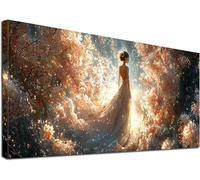 Diamond Painting Adulte Fleur Peinture Diamant Adulte 80x30 cm, 5D DIY Diamond Painting Kit Complet Femmes, Broderie Diamant Cristal Point de Croix Kit pour Débutants, Décoration Murale Maison, -2400