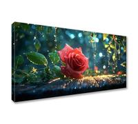 Diamond Painting Adulte Fleur Peinture Diamant Adulte Grand Format 55x110cm, DIY 5D Rose Diamond Painting Enfant Cristal Point de Croix Broderie Diamant Kit pour Decoration Murale, Cadeau Femme Y0-137