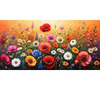 Diamond Painting Adulte, Fleurs couleur Peinture Diamant Set, DIY Diamant Painting Kit Complet, Diamond Cristal Perle Broderie Point de Croix Art Set Pour La Décor Murale à La Maison 100x200cm b-399