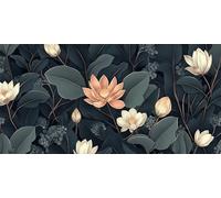 Diamond Painting Adulte Fleurs de lotus, Diamond Painting Les plantes Enfant Kits, Peinture Diamant Activité Manuelle Adulte, Canevas Diamant Artisanat, Automne Maison DéCoration 80x160cm g-267