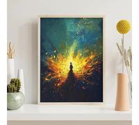Diamond Painting Adulte Fleurs Diamond Painting Kit Adulte Fleur 5D DIY Peinture Diamant Ronde Artisanat Strass Broderie Point de Croix pour Décoration Murale Maison Cadeau 40x50cm PjY8079 S-F
