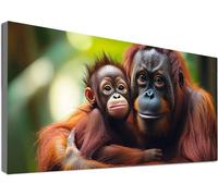 Diamond Painting Adulte Gorilles, Diamond Painting Enfant Animal, 5D Bricolage Kit Broderie Loisirs Créatifs Adultes, Peinture Diamant Enfant pour Débutants Maison Décoration Cadeaux 70x140cm C2-613