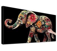 Diamond Painting Adulte Grand 140x60 cm Kit Broderie Diamant Éléphant, Kit de Peinture Diamant Adulte Abstrait, Large Diamond Painting pour Loisirs Créatifs Adultes, Decoration Murale, Cadeaux, R-42