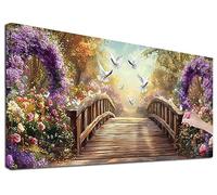Diamond Painting Adulte Grand 180x80 cm Kit Broderie Diamant Pont, Kit de Peinture Diamant Adulte Couronne, Large Diamond Painting pour Loisirs Créatifs Adultes, Decoration Murale, Cadeaux, E-72