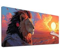 Diamond Painting Adulte Grand 40x90 cm Kit Broderie Diamant Lion, Kit de Peinture Diamant Adulte Coucher de Soleil, Large Diamond Painting Kits pour Loisirs Créatifs Adultes, Decoration Murale, S-78