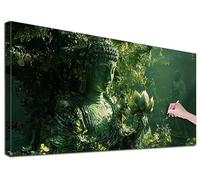 Diamond Painting Adulte Grand 60x140 cm Kit Broderie Diamant Zen, Kit de Peinture Diamant Adulte Vert, Large Diamond Painting pour Loisirs Créatifs Adultes, Tableau Decoration Murale, Cadeaux, F-50