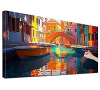 Diamond Painting Adulte Grand 80x180 cm Kit Broderie Diamant Venise, Kit de Peinture Diamant Adulte Paysage, Large Diamond Painting pour Loisirs Créatifs Adultes, Decoration Murale, Cadeaux, D-24