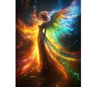 Diamond Painting Adulte Grand Format 100x135 cm, Ange Diamond Painting RêVe Droderie Biamant 5D DIY Diamant Strass Point de Croix Cristal Loisirs Créatifs pour Decoration Murale, Cadeau -ly2508264