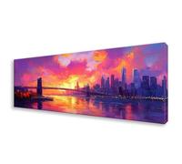 Diamond Painting Adulte Grand Format 100x300 cm, DIY Diamond Painting Coucher de Soleil Peinture Diamant Kit Complet, 5D Pont Broderie Diamant Point de Croix pour Decoration Murale,Cadeau Femme W0-401