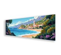 Diamond Painting Adulte Grand Format 100x300 cm, Peinture Diamant Paysage Diamond Painting Océan Broderie Diamant Kit Complet, DIY Carré Strass Point de Croix Art pour Décoration Maison Cadeau K0-950