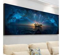 Diamond Painting Adulte Grand Format 105x35cm, Bricolage Diamond Painting Lac Peinture Diamant Enfant Îles Broderie Diamant Kit Complet Accessoires, Loisirs Créatifs Adultes, Decoration Chambre 7X-980