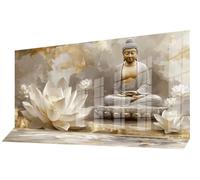 Diamond Painting Adulte Grand Format 120 X 60 cm, Diamond Painting Bouddha Broderie Diamant Kit Complet, 5D DIY Peinture Diamant Lotus Loisirs Créatifs Adultes, Murale Décoration Maison, Cadeau C-977
