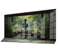 Diamond Painting Adulte Grand Format 150 x 60 cm, Diamond Painting Bouddha Broderie Diamant Kit Complet, 5D DIY Peinture Diamant Forêt Loisirs Créatifs Adultes, Murale Décoration Maison, Cadeau C-1151