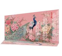 Diamond Painting Adulte Grand Format 200 x 90 cm, Diamond Painting Fleurs Broderie Diamant Kit Complet, 5D DIY Peinture Diamant Paon Loisirs Créatifs Adultes, Murale Décoration Maison, Cadeau qL815