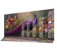 Diamond Painting Adulte Grand Format 200 x 90 cm, Diamond Painting Jardin Broderie Diamant Kit Complet, 5D DIY Peinture Diamant Paon Loisirs Créatifs Adultes, Murale Décoration Maison, Cadeau qL819