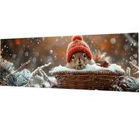 Diamond Painting Adulte Grand Format 300x100cm, Bricolage 5D Broderie Diamant Hiver Peinture Diamant Enfant Écureuil Peinture Diamants Loisirs Créatifs Adultes, Décoration Chambre, Cadeau Femme C2-158