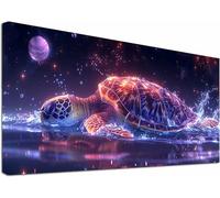 Diamond Painting Adulte Grand Format 30x60cm, 5D Diamond Painting Tortues De Mer, DIY Activité Manuelle Adulte PlanèTe, Broderie Diamant Point de Croix Kit, Décoration Maison, Cadeau Femme T-9117