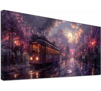 Diamond Painting Adulte Grand Format 30x60cm, 5D Diamond Painting Train, DIY Loisirs Créatifs Adultes Lune, Peinture Diamant Adulte Point De Croix Strass Kit, Décoration Maison, Cadeau Femme P-5411