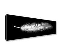 Diamond Painting Adulte Grand Format 30x90 cm, 5D Noir et Blanc Broderie Diamant Kit Complet, Diamond Painting Plume DIY Carré Strass Point de Croix Cristal Art pour Decoration Maison Cadeau P0-934