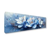 Diamond Painting Adulte Grand Format 40x120 cm, 5D Fleur Broderie Diamant Kit Complet, Diamond Painting Lotus DIY Carré Strass Point de Croix Cristal Loisirs Créatifs pour Decoration Maison P0-694