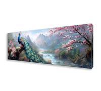 Diamond Painting Adulte Grand Format 40x120 cm, DIY Diamond Painting Animal Peinture Diamant Kit Complet, 5D Paon Broderie Diamant Point de Croix Loisirs Créatifs Adulte pour Decoration Murale W0-375