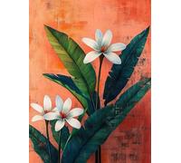 Diamond Painting Adulte Grand Format 40x50 cm, Fleur Diamond Painting Planter Droderie Biamant 5D DIY Diamant Strass Point de Croix Cristal Loisirs Créatifs pour Decoration Murale, Cadeau -ly250823P