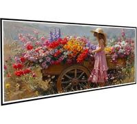 Diamond Painting Adulte Grand Format 45x90cm, 5D Bricolage Peinture Diamant Usine Diamond-painting Loisirs Créatifs Enfant, Fille Broderie Diamant Kit Complet Asccessoires, Décoration Intérieur J2-742