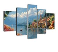 Diamond Painting Adulte Grand Format 5 Pièces 138x275cm Paysage Diamond Painting Bord De La Mer 5D Peinture Diamant Paintings Loisirs Créatifs Canevas kit Complet Adulte per decoration chambre 0m-517