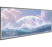 Diamond Painting Adulte Grand Format 50x100cm, 5D Bricolage Peinture Diamant Arc-en-ciel Diamond-painting Loisirs Créatifs Enfant, Paysage Broderie Diamant Kit Complet, Décoration Intérieur J2-954