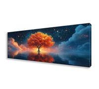 Diamond Painting Adulte Grand Format 50x150 cm, DIY Diamond Painting Arbre Peinture Diamant Kit Complet, 5D Paysage Broderie Diamant Point de Croix Art pour Decoration Murale, Cadeau Femme W0-233
