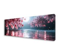 Diamond Painting Adulte Grand Format 50x150 cm, DIY Diamond Painting Fleur Peinture Diamant Kit Complet, 5D Lune Broderie Diamant Point de Croix Loisirs Créatifs Adulte pour Decoration Murale W0-283