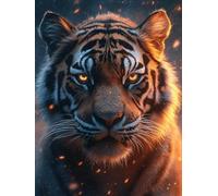 Diamond Painting Adulte Grand Format 50x70 cm, Tigre Diamond Painting Animal Droderie Biamant 5D DIY Diamant Strass Point de Croix Cristal Loisirs Créatifs pour Decoration Murale, Cadeau -ly25082O6