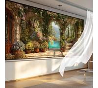 Diamond Painting Adulte Grand Format 60 x 30 cm, Diamond Painting Europe Broderie Diamant Kit Complet, 5D DIY Peinture Diamant Vue Sur La Mer Puzzle Loisirs Créatifs Adultes, Murale Décoration qL239