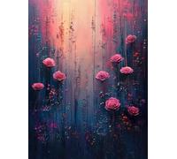 Diamond Painting Adulte Grand Format 60x80 cm, Rose Diamond Painting Fleur Droderie Biamant 5D DIY Diamant Strass Point de Croix Cristal Loisirs Créatifs pour Decoration Murale, Cadeau -ly25082RH