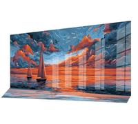 Diamond Painting Adulte Grand Format 70 x 40 cm,Diamond Painting Voilier Broderie Diamant Kit Complet,5D DIY Peinture Diamant Coucher De Soleil Puzzle Loisirs Créatifs Adultes,Murale Décoration C-799