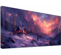 Diamond Painting Adulte Grand Format 70x140cm, 5D Diamond Painting Montagne, DIY Loisirs Créatifs Adultes Paysage, Peinture Diamant Adulte Point De Croix Strass Kit, Décoration Maison Cadeau 0-3228