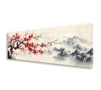 Diamond Painting Adulte Grand Format 70x210 cm, DIY Diamond Painting Montagne Peinture Diamant Kit Complet, 5D Fleur Broderie Diamant Point de Croix Art pour Decoration Murale, Cadeau Femme W0-349