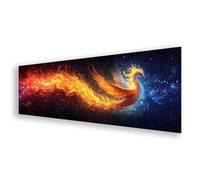 Diamond Painting Adulte Grand Format 70x210 cm, Peinture Diamant Animal Diamond Painting Phénix Broderie Diamant Kit Complet, DIY Carré Strass Point de Croix Art pour Décoration Maison Cadeau K0-407