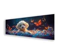 Diamond Painting Adulte Grand Format 70x210 cm, Peinture Diamant Papillon Diamond Painting Chien Broderie Diamant Kit Complet, DIY Carré Strass Point de Croix Art pour Décoration Maison Cadeau K0-557