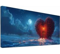 Diamond Painting Adulte Grand Format 80x160cm, 5D Diamond Painting CœUr, DIY Loisirs Créatifs Adultes Lune, Peinture Diamant Adulte Point De Croix Strass Kit, Décoration Maison, Cadeau Femme C-1898