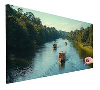 Diamond Painting Adulte Grand Format 80x30cm Diamant Painting Paysage Kit Loisirs Créatifs Adultes, 5D DIY Bateau Peinture Diamant Cristal Point de Croix Kit Complet Decor Maison Cadeau Femme A-76