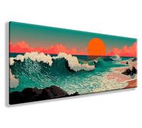 Diamond Painting Adulte Grand Format 90X180cm Diamond Painting OcéAn Broderie Diamant Kit Complet Lever du Soleil Peinture Diamant Adulte Point de Croix Cristal Art Decoration Chambre Cadeau, Model193