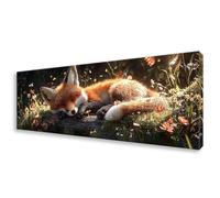 Diamond Painting Adulte Grand Format 90x270 cm, DIY Diamond Painting Animal Peinture Diamant Kit Complet, 5D Renards Broderie Diamant Point de Croix Art pour Decoration Murale, Cadeau Femme W0-251