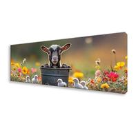 Diamond Painting Adulte Grand Format 90x270 cm, DIY Diamond Painting Animal Peinture Diamant Kit Complet, 5D Mouton Broderie Diamant Point de Croix Art pour Decoration Murale, Cadeau Femme W0-243