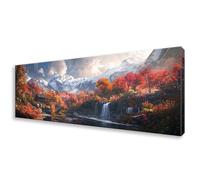 Diamond Painting Adulte Grand Format 90x270 cm, DIY Diamond Painting Montagne Peinture Diamant Kit Complet, 5D Cascade Broderie Diamant Point de Croix Art pour Decoration Murale, Cadeau Femme W0-65