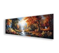 Diamond Painting Adulte Grand Format 90x270 cm, Peinture Diamant Automne Diamond Painting Arbre Broderie Diamant Kit Complet, DIY Carré Strass Point de Croix Art pour Décoration Maison Cadeau K0-68