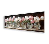 Diamond Painting Adulte Grand Format 90x270 cm, Peinture Diamant Rose Diamond Painting Fleur Broderie Diamant Kit Complet, DIY Carré Strass Point de Croix Art pour Décoration Maison Cadeau K0-386