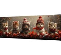 Diamond Painting Adulte Grand Format 90x30cm, Bricolage 5D Broderie Diamant Feuilles d'érable Peinture Diamant Enfant Chat Peinture Diamants Loisirs Créatifs Adultes, Décoration Chambre, Cadeau C2-10