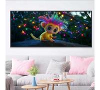 Diamond Painting Adulte Grand Format Animal, 5D DIY Peinture Diamant Singe Point De Croix Strass Diamond-Painting, Broderie Diamant Painting Kit Complet Adulte, pour Décoration 70 x 140 cm C-4774