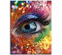 Diamond Painting Adulte Grand Format, Broderie Diamant Kit Complet Rêve, 5D Œil Diamond Painting Adulte XXL, DIY Peinture Diamant Artisanat Point de Croix, Décoration Murale Salon 70x90cm C-Q717